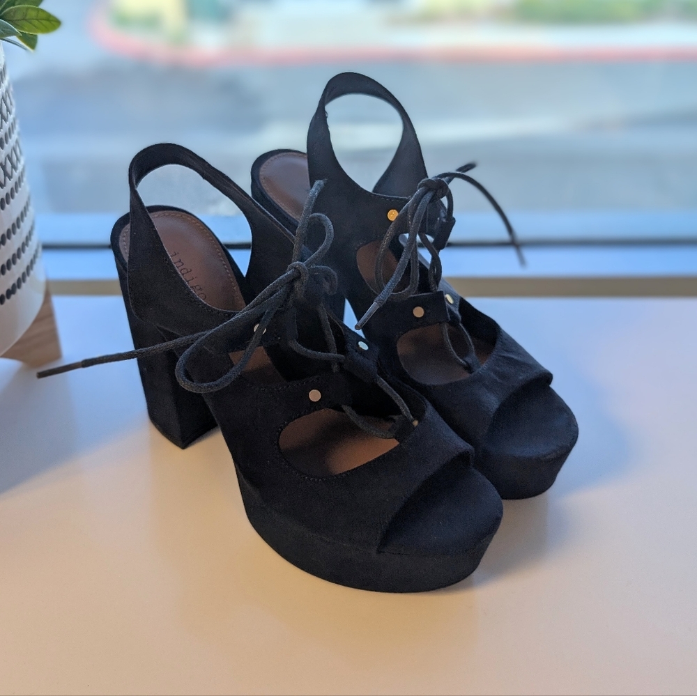Indigo Rd Navy Lace-Up Platforms